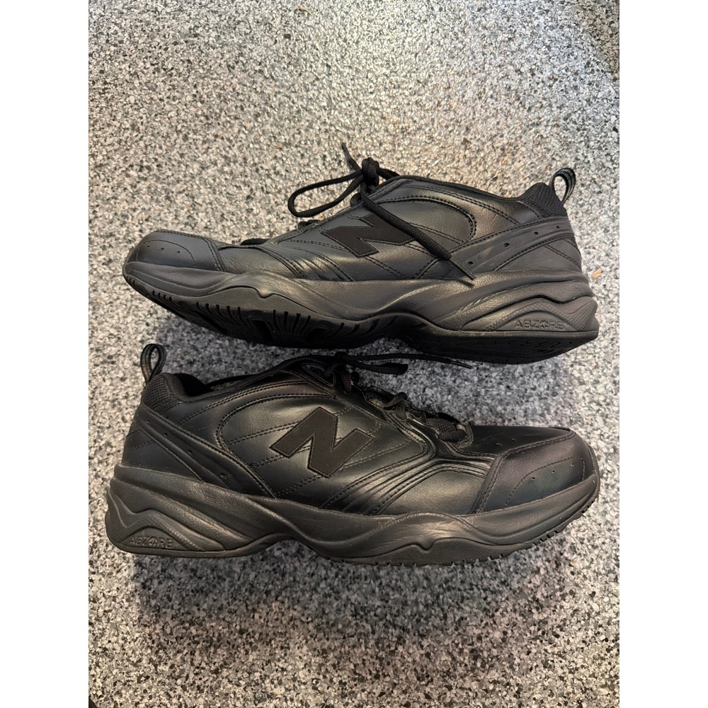 New Balance 624 Mens Black Leather Cross Training Shoes MX624AB2 Size 14 2E Wide